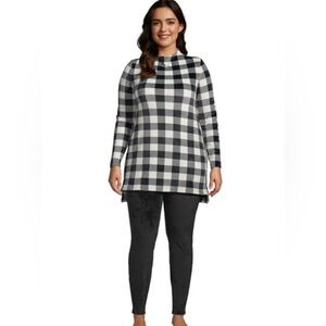 Lands’ End 2 Piece Legging Pajama Set Size M